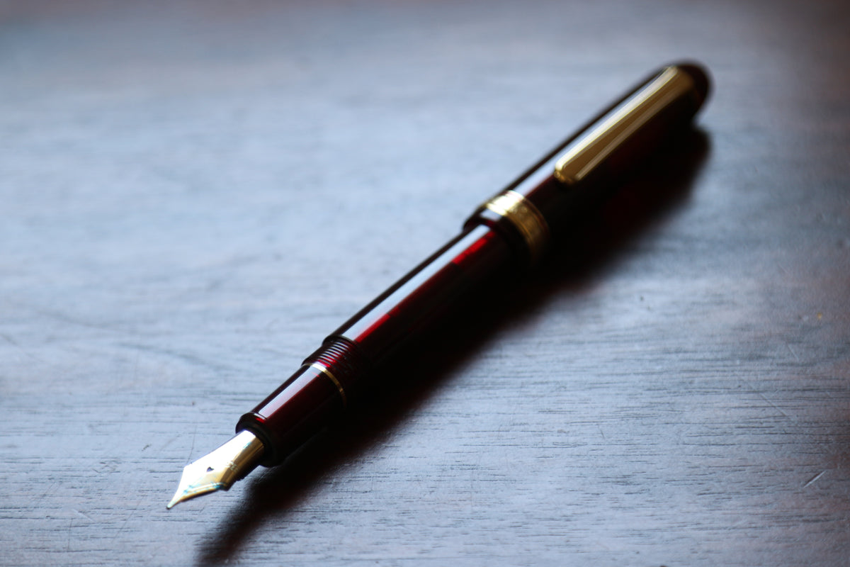 Platinum 3776 Bourgogne 14KT Medium – PEBBLE STATIONERY CO.