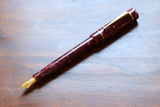 Pre-Loved Scriptorium Pens Conway Stewart Quartz Burgundy Fountain Pen M JOWO Two toned Steel Nib