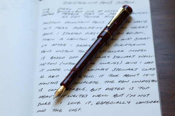 Scriptorium Pens CS Wellington Homage in Conway Stewart Classic Red