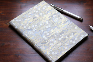 Chiyogami A6 Tomoe River Notebook - Silver and Gold Kinkakuji