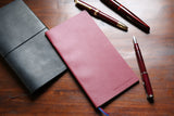 Traveler’s Regular Sized Undated Planner (Red Vegan Leatherette)