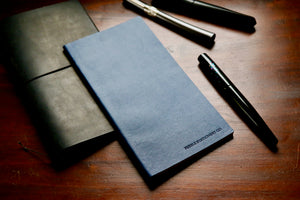 Traveler’s Regular Sized Undated Planner (Navy Vegan Leatherette)