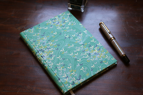 Chiyogami A6 Tomoe River Notebook - Green Butterfly