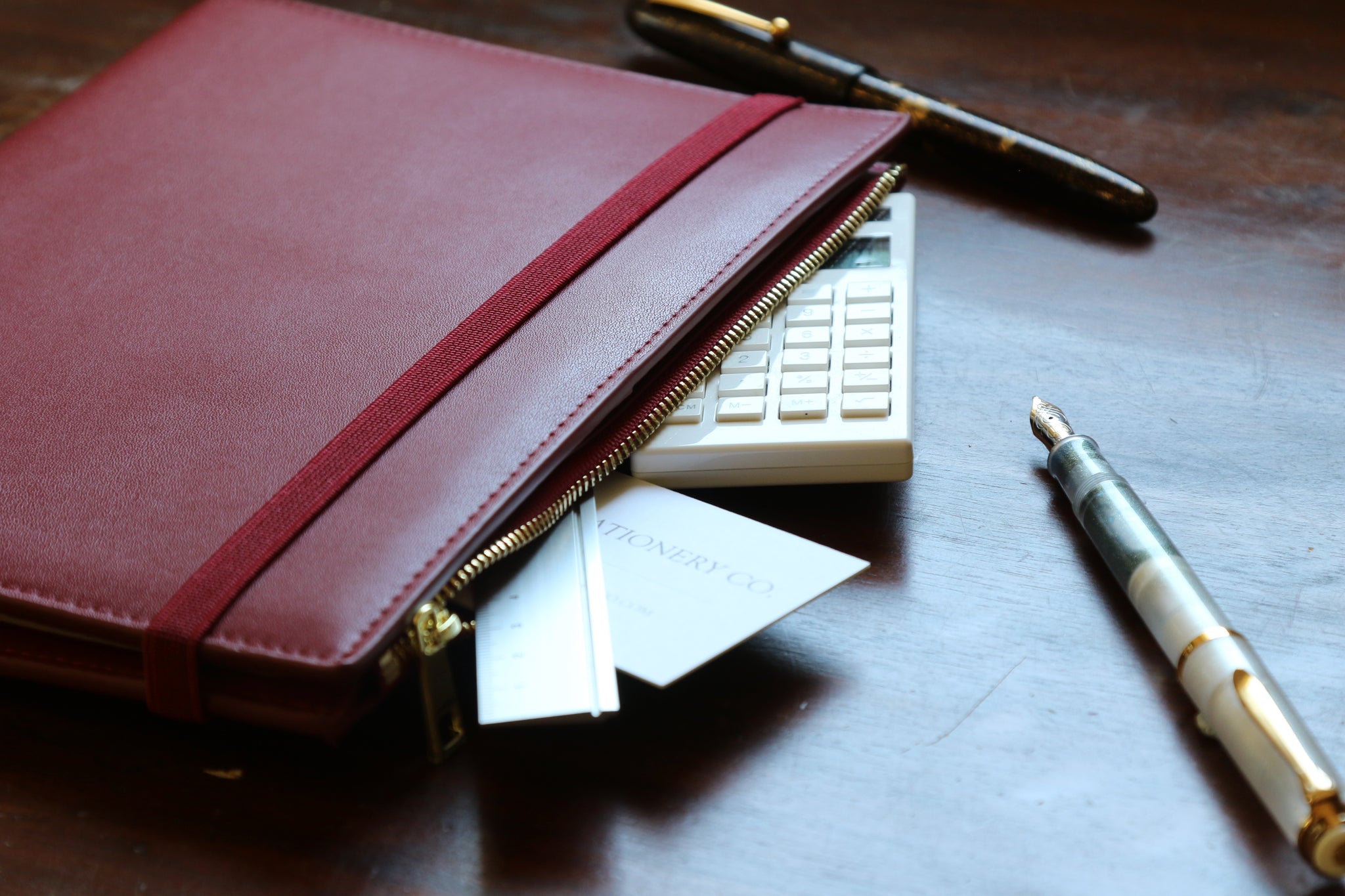Red A5 Notebook Leather Cover V2 – PEBBLE STATIONERY CO.