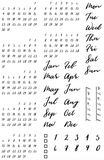 Calendar Stamp Kit – Brush Font
